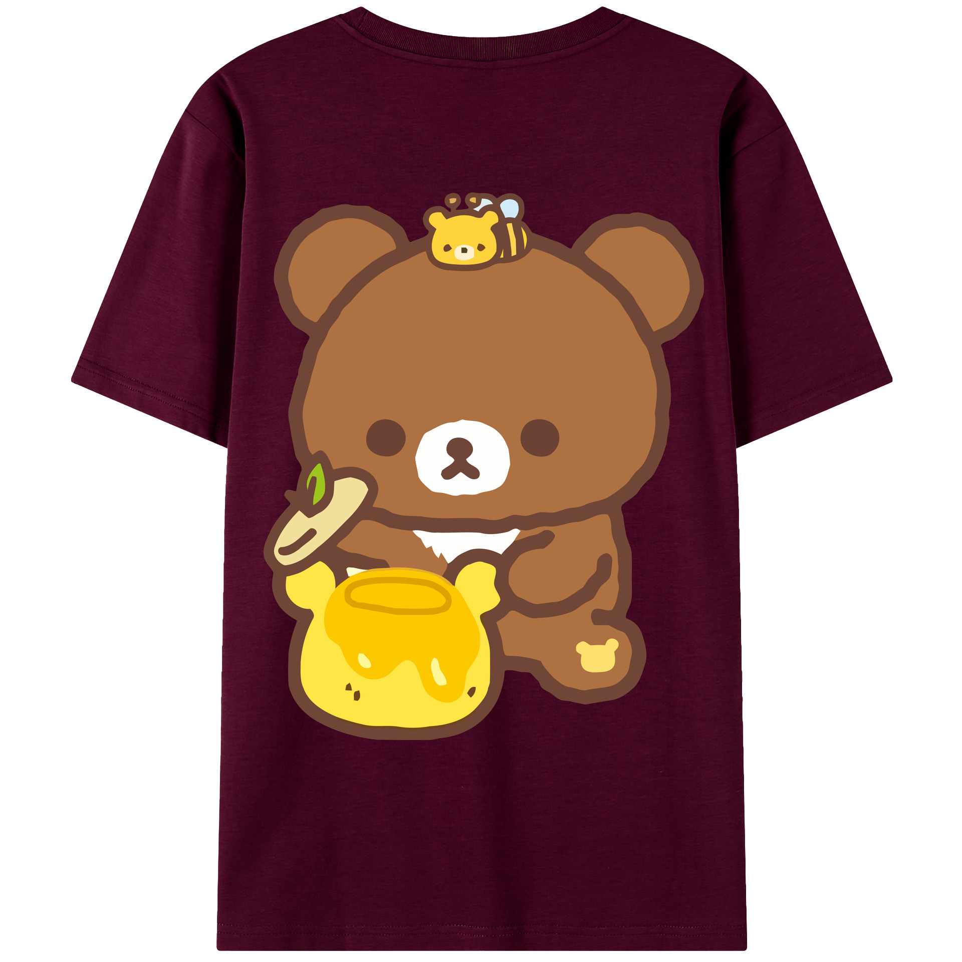 （画像用） リラックマ リラックマ キイロイトリ Rilakkuma Korilakkuma Kiiroitori レディース半袖Tシャツ(バックプリント)